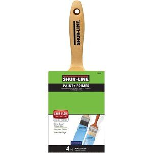 Shur-Line 2002032 Exterior Flat Wall Paintbrush, 4-Inch
